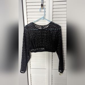 Torrid sheer star lingerie top with sleeves